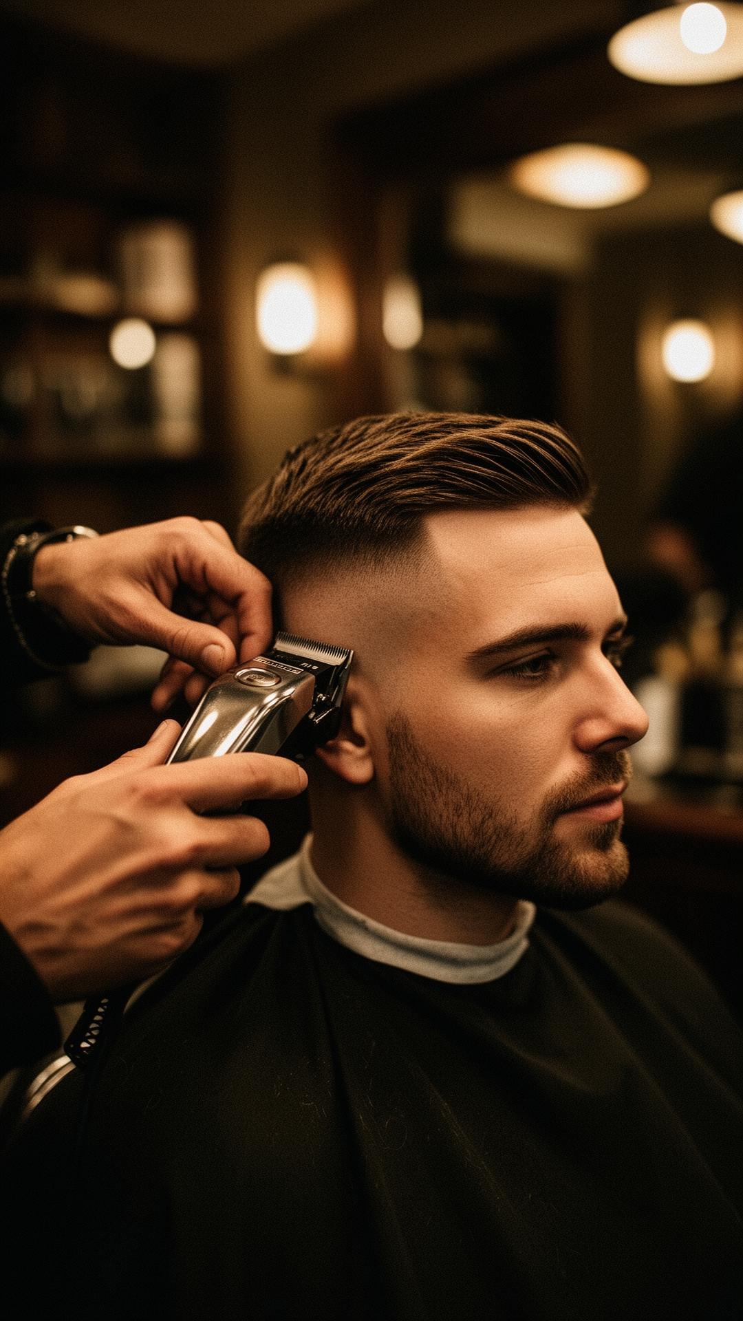 Precision skin fade at Empire Barbershop Amsterdam